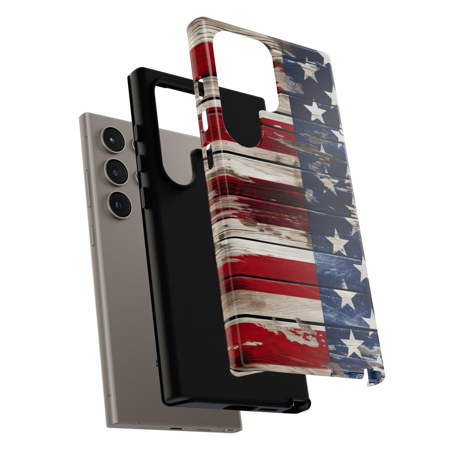 Wood Stars Stripes Patriotic Phone Case