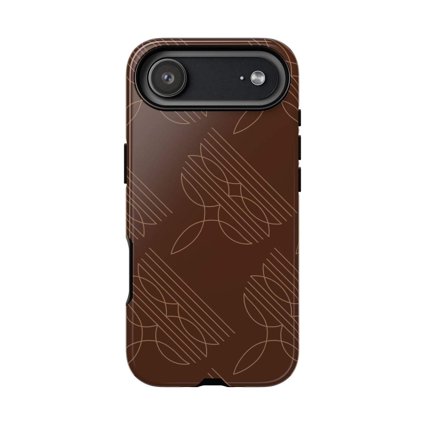 Boot Stitch Pattern Tough Phone Case-Brown