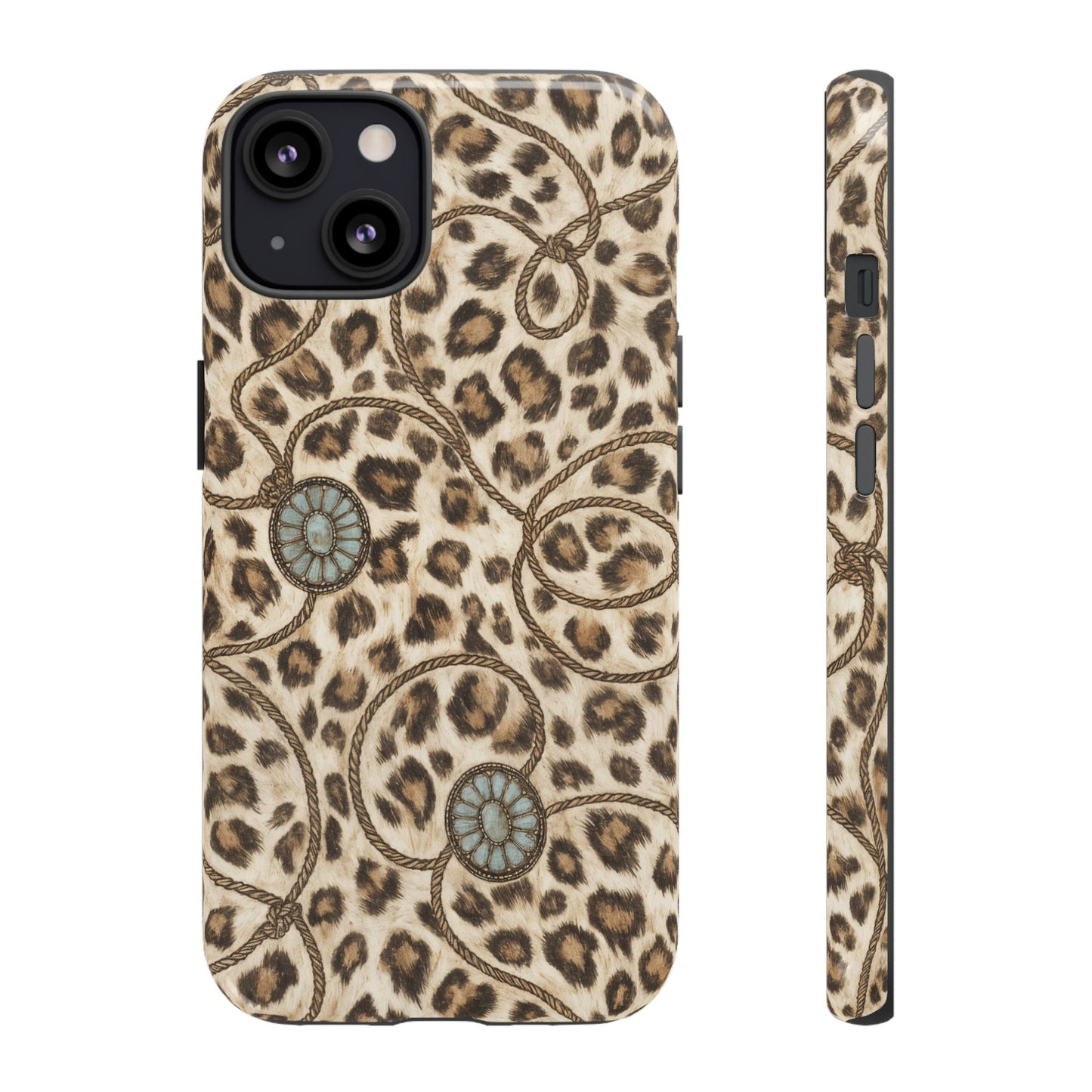 Leopard Rope Conchos Tough Case