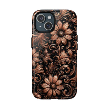 Rose Gold Floral Magnetic Case