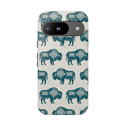 Teal Aztec Buffalo Tough Case