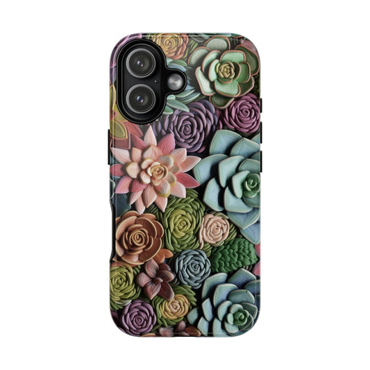 3d Succulent Flower Tough Phone Case