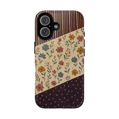 Fall Floral Stripe Magnetic Case