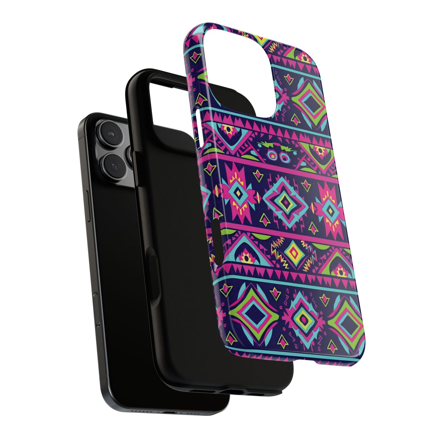 Neon Aztec Tough Phone Case