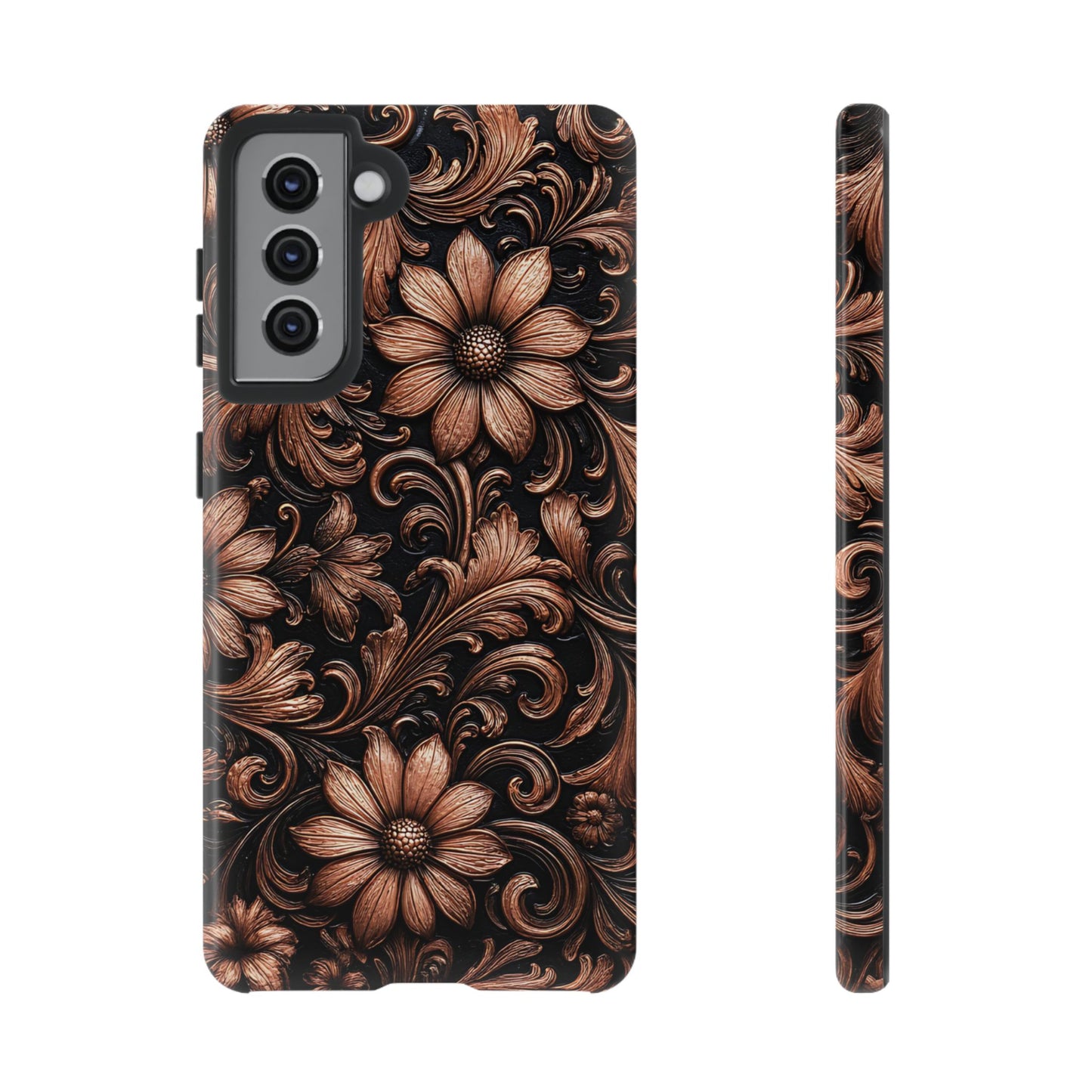 Rose Gold Floral Tough Case