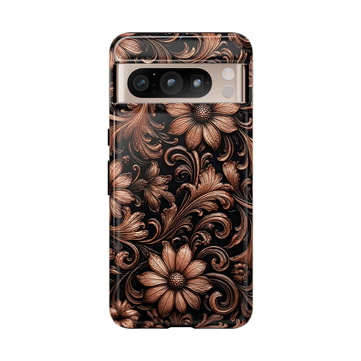 Rose Gold Floral Tough Case