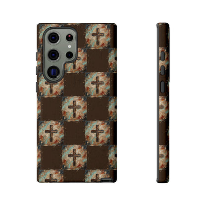 Checker Painted Cross Tough Case