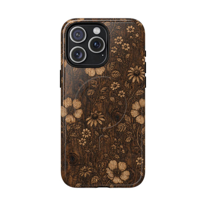 Floral Bark Magnetic Case