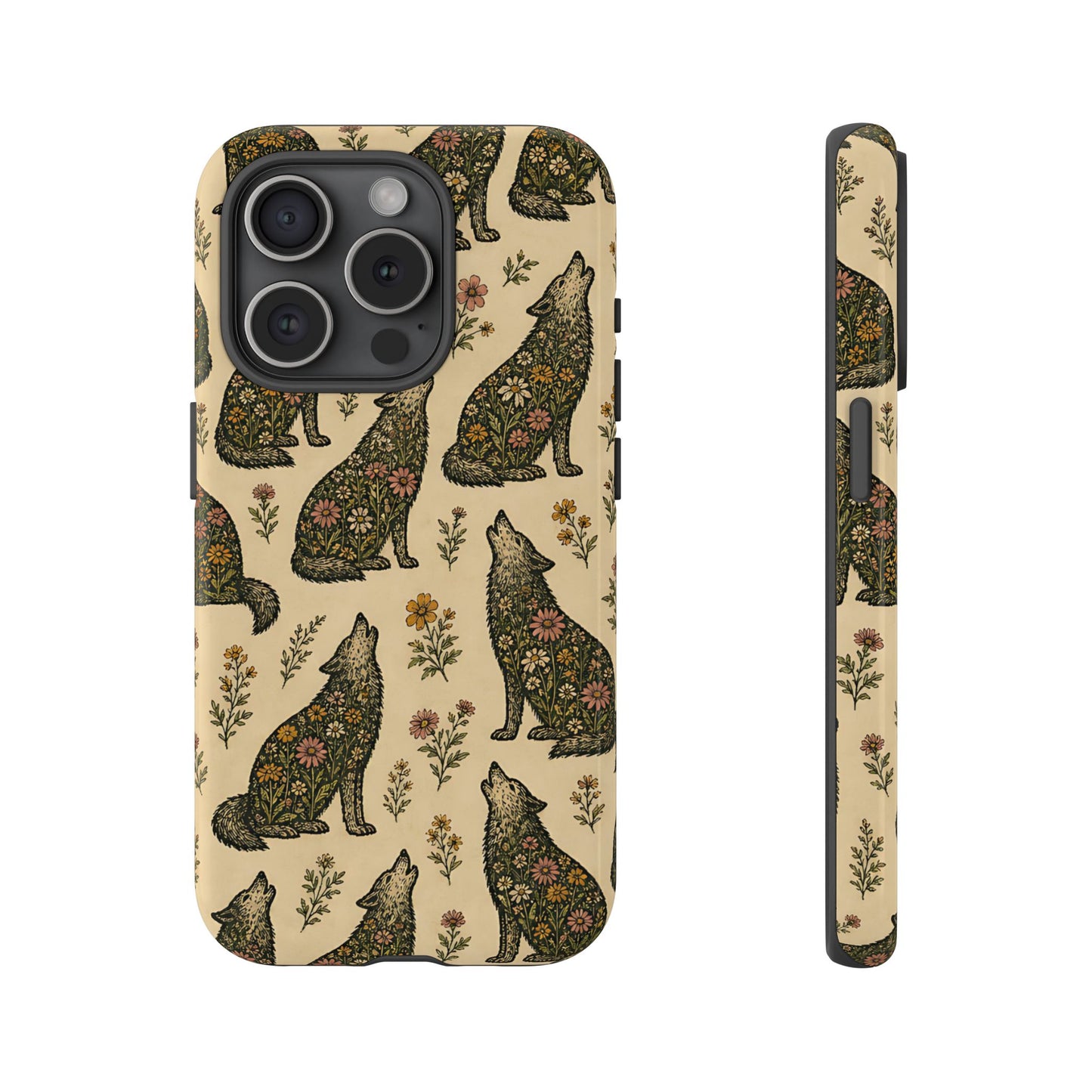 Floral Wolves Tough Case