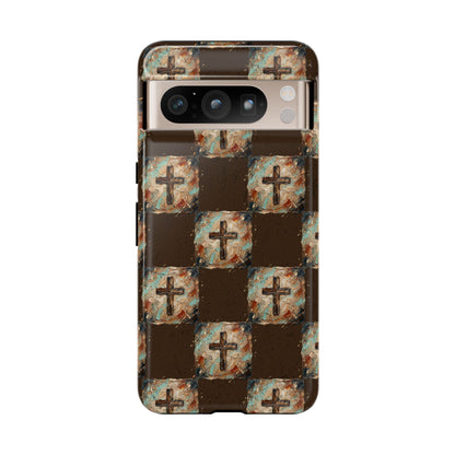 Checker Painted Cross Tough Case