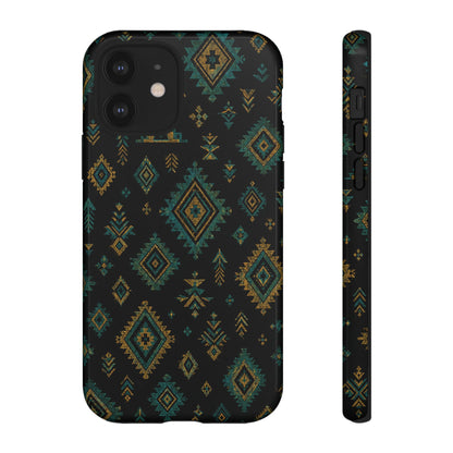 Turquoise Gold Aztec Tough Case
