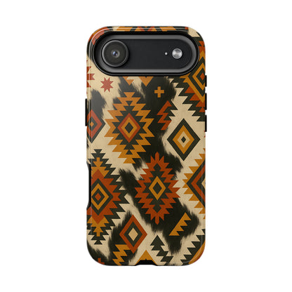 Desert  Aztec + Cowhide Tough Phone Case