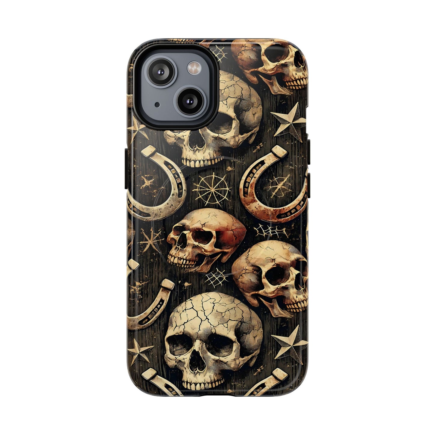 Skulls Horseshoes Dark Magnetic Case
