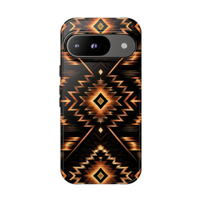 Black Gold Aztec Rug Tough Case