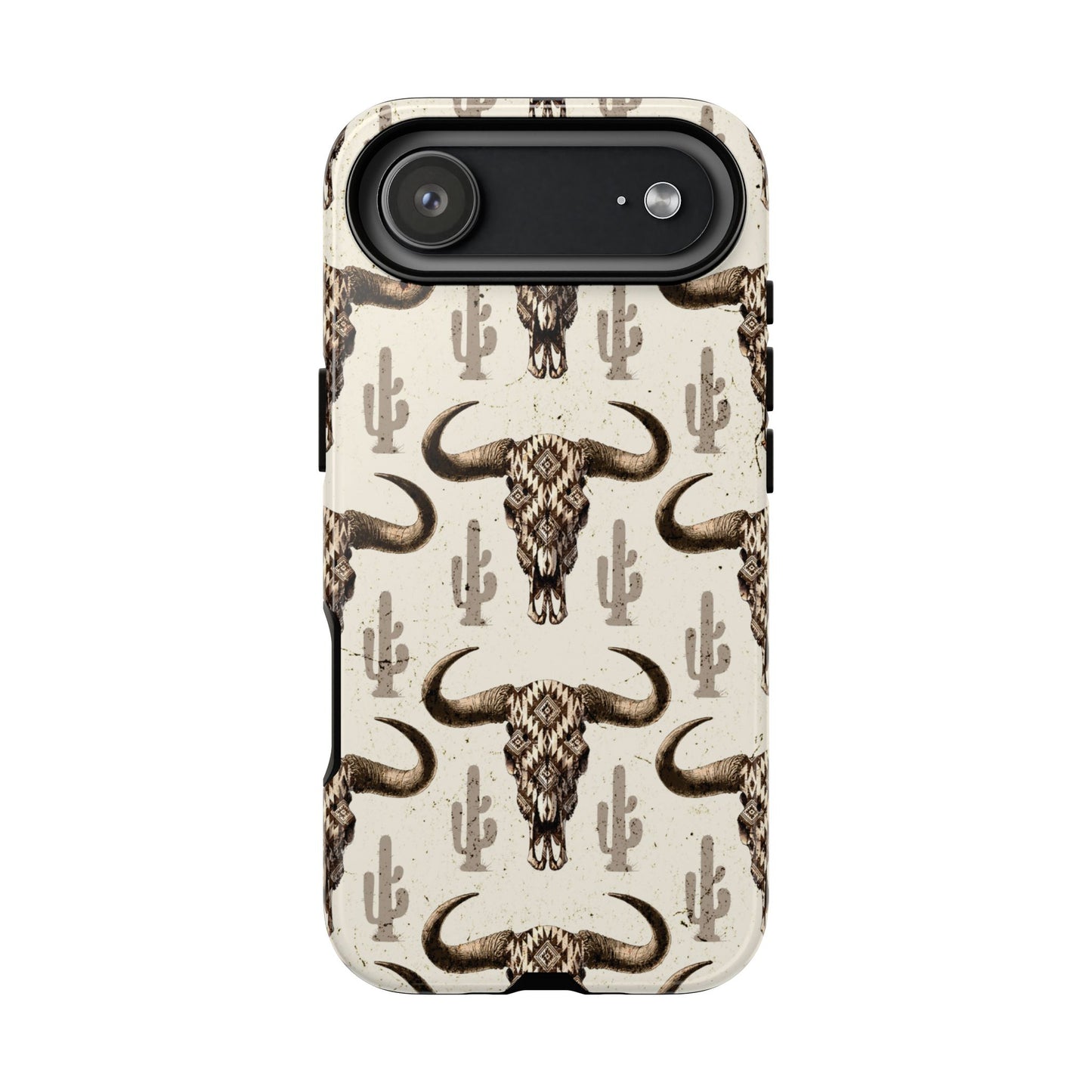 Cactus Aztec Skull Tough Phone Case