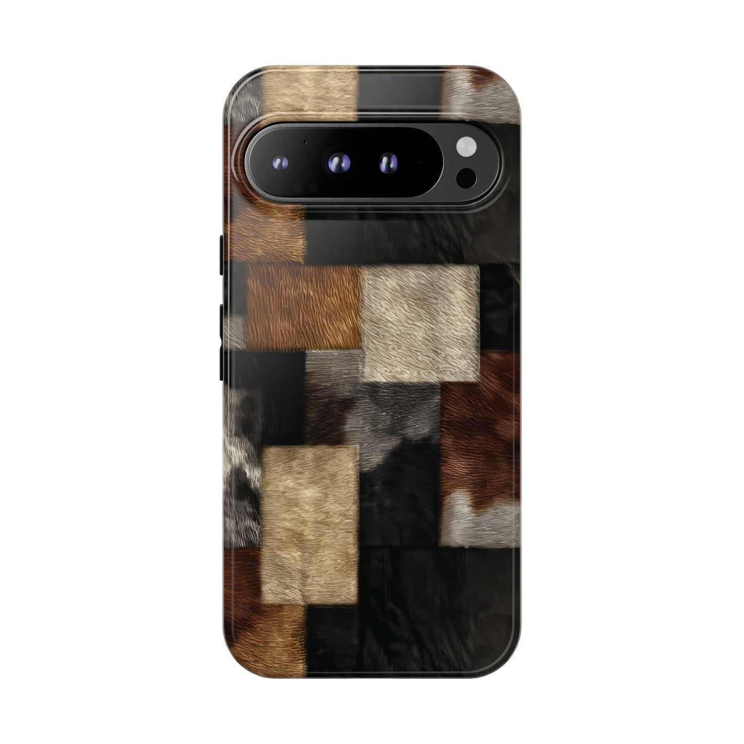 Cowhide Patchwork Phone Case