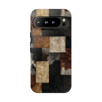 Cowhide Patchwork Phone Case