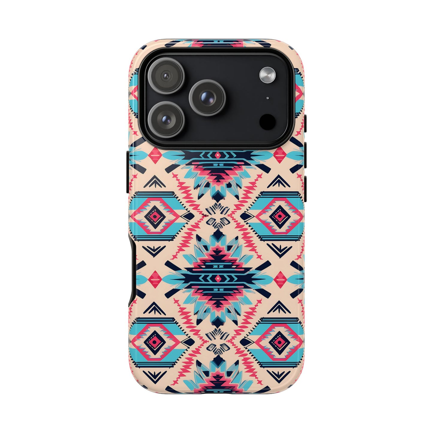 Pink Blue Aztec Tough Phone Case