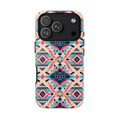 Pink Blue Aztec Tough Phone Case