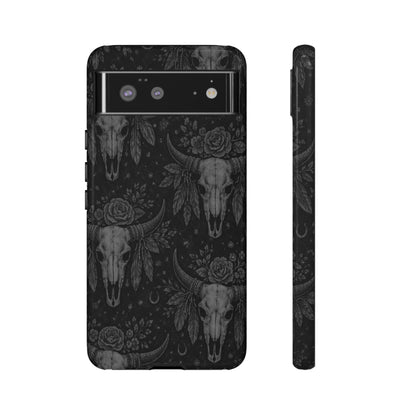 Western Noir Bull Skulls Tough Case