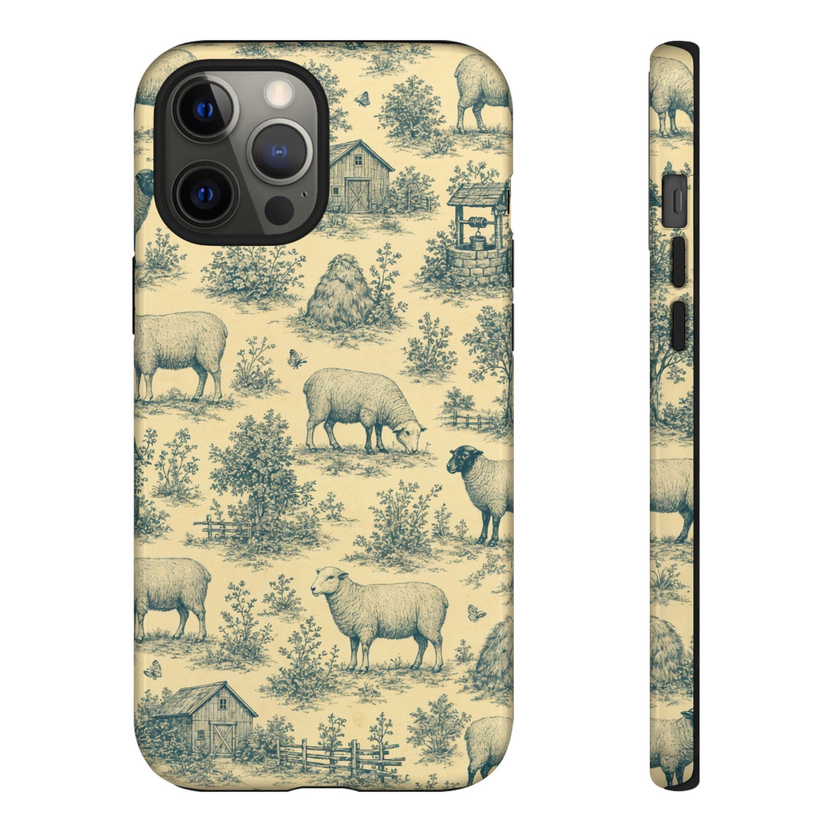 Sheep Toile Tough Case