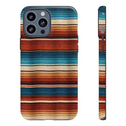 Turquoise + Orange Serape Tough Case