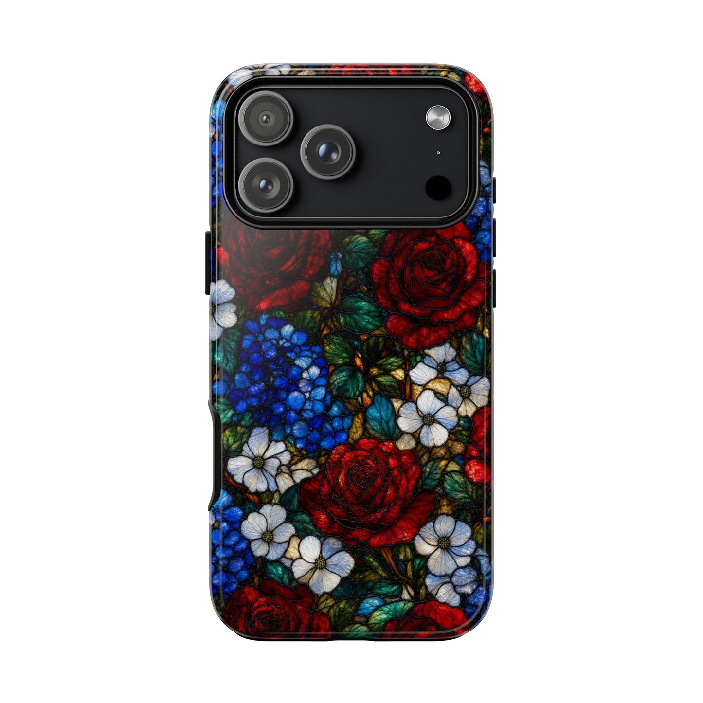 Patriotic Floral Glass Tough Case