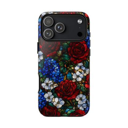 Patriotic Floral Glass Tough Case