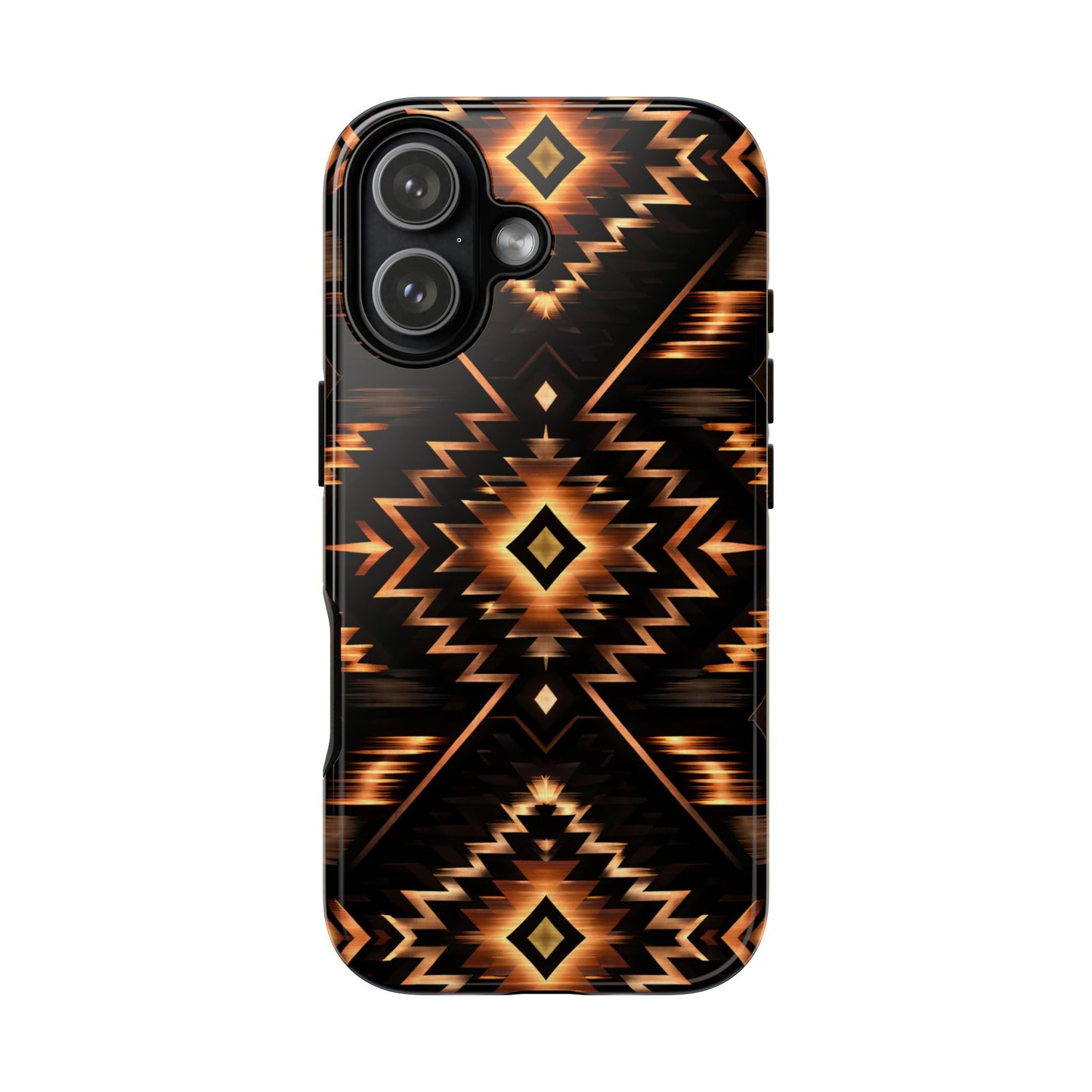 Black Gold Aztec Rug Tough Case