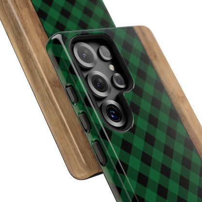 Green Plaid Tough Phone Case