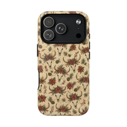 Skull Poinsettia Magnetic Case
