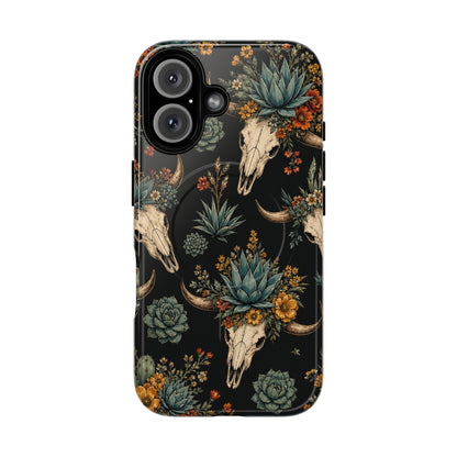 Desert Bloom Skull Magnetic Case