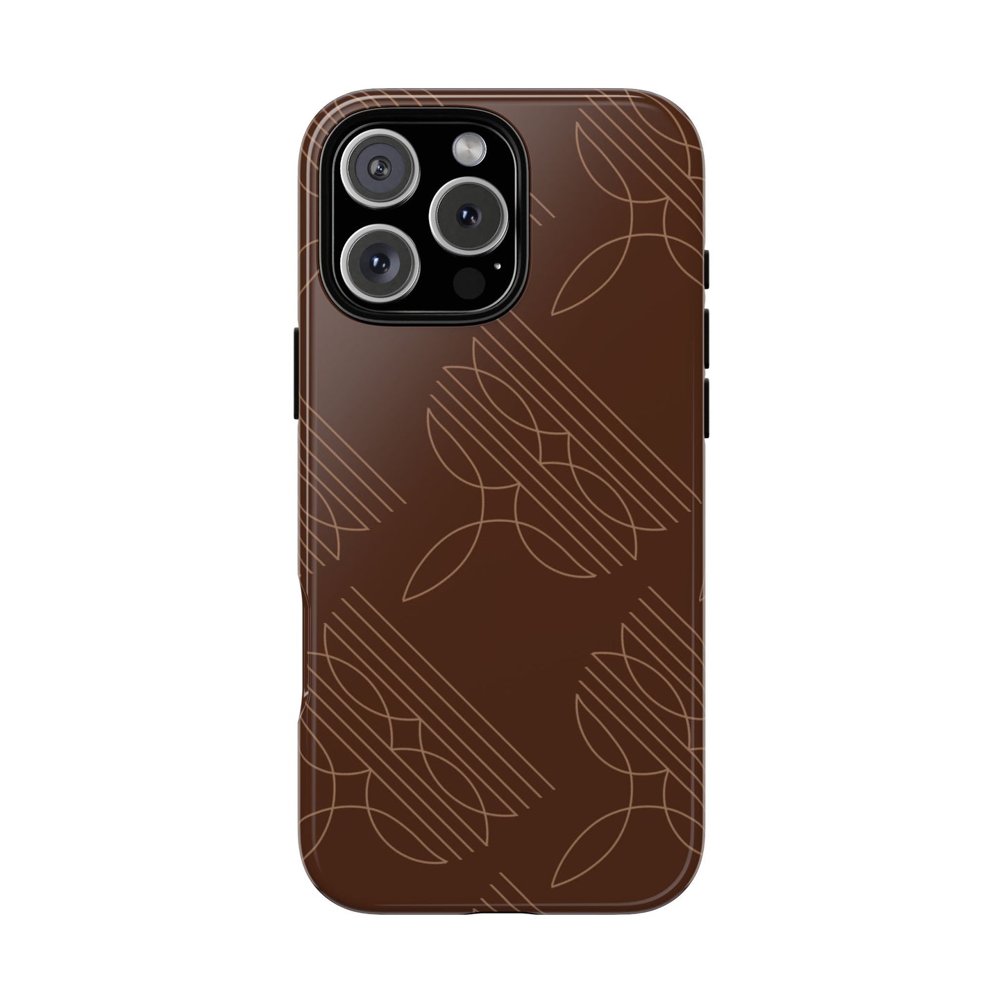 Boot Stitch Pattern Tough Phone Case-Brown