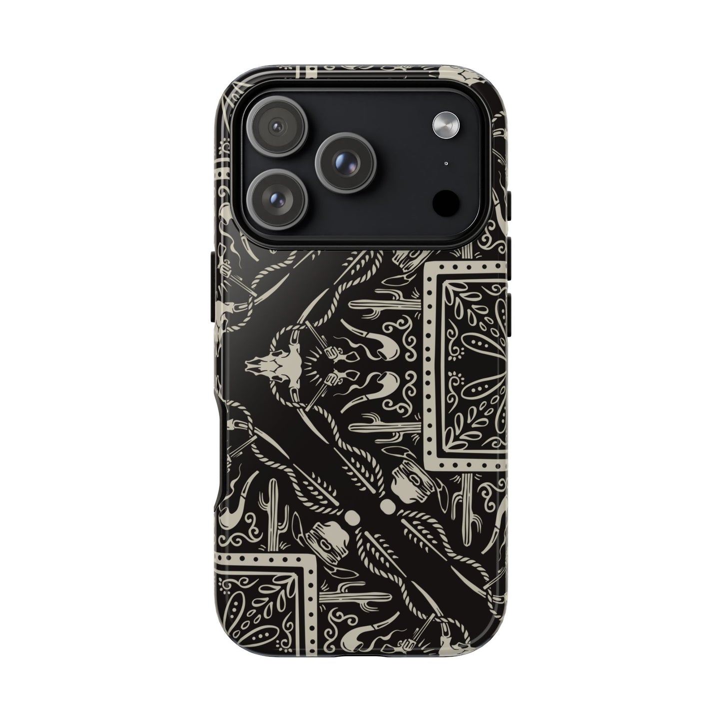 Western Black Bandana Tough Phone Case