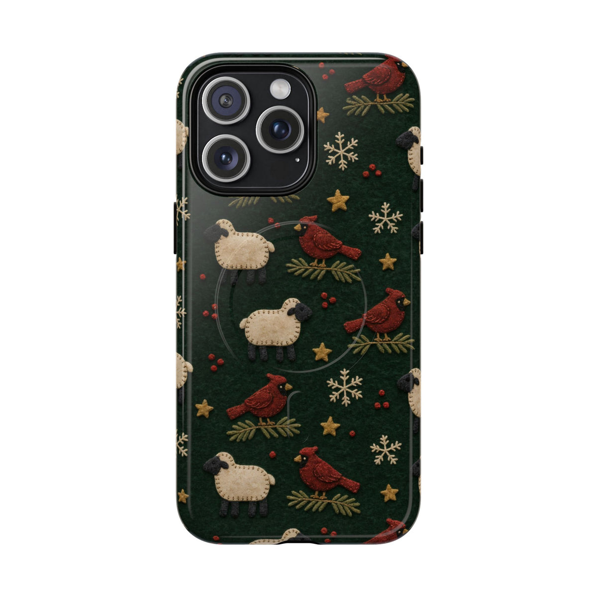 Felt Sheep Cardinals Magnetic Case