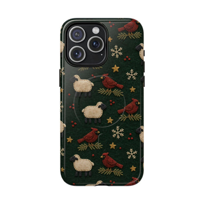 Felt Sheep Cardinals Magnetic Case