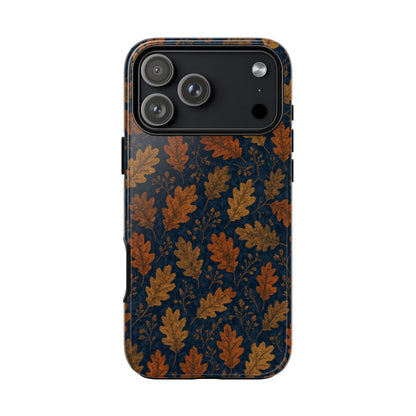 Navy Autumn Leaves Tough Case