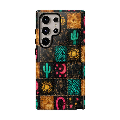 Neon Cactus Patchwork Tough Case