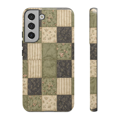 Sage Floral Patchwork Tough Case