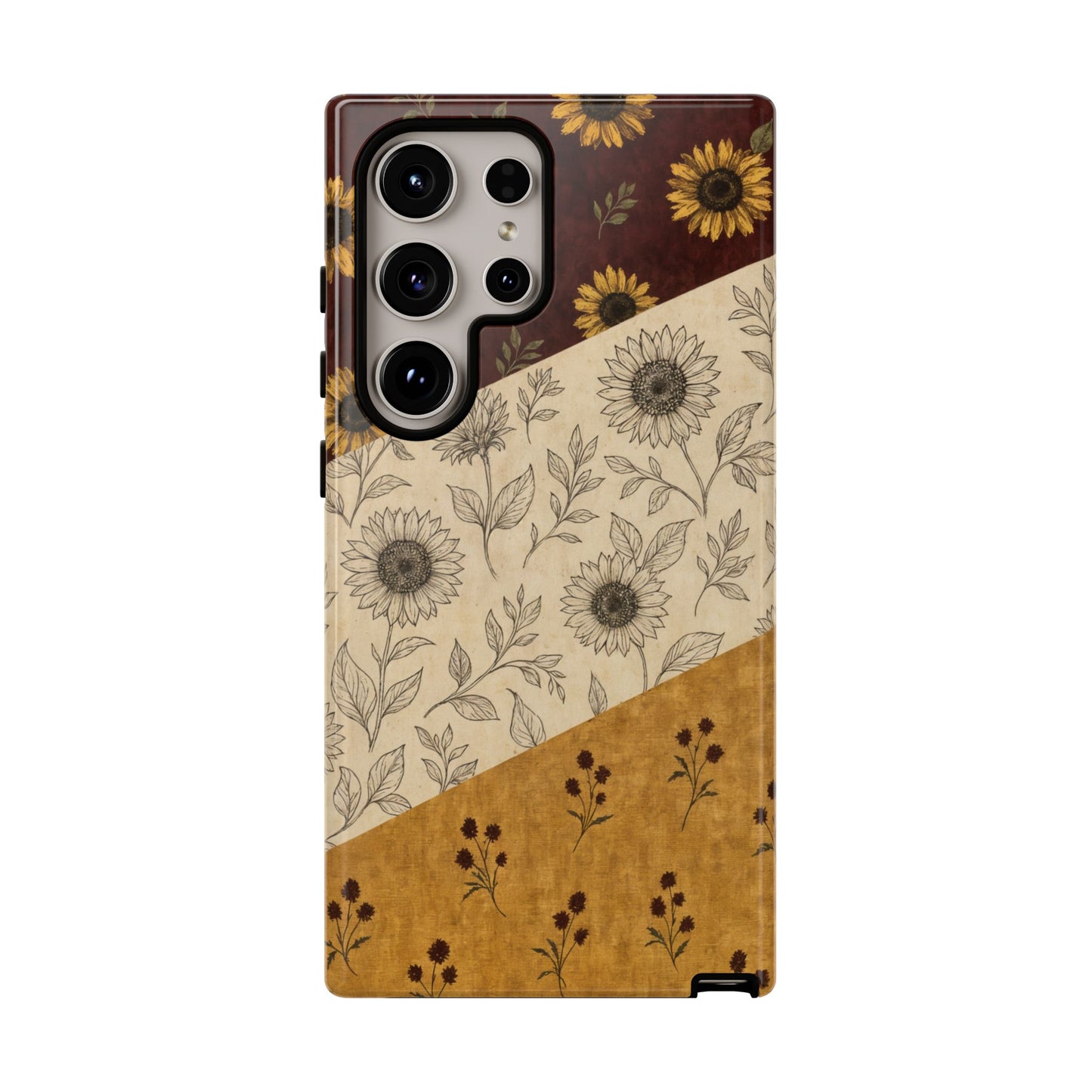 Sunflower Burgundy Swaths Tough Case
