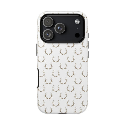 White Antlers Tough Phone Case