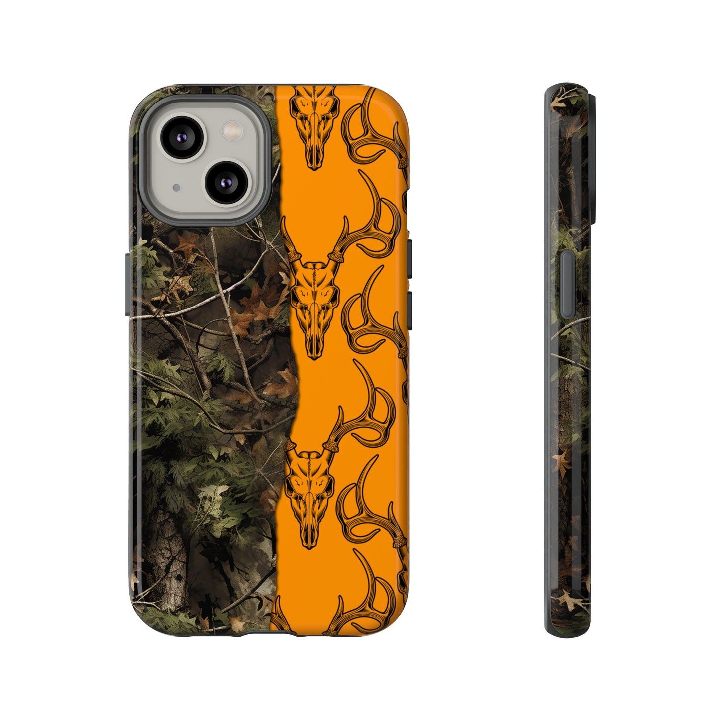 Camo Deer Skulls Orange Tough Case