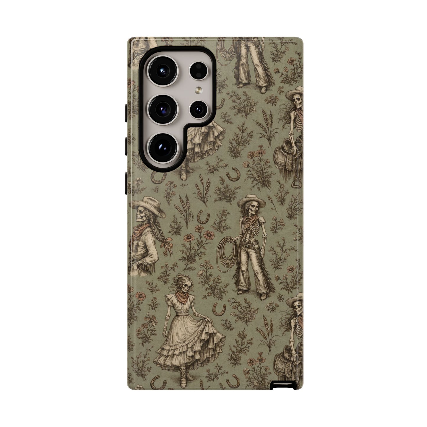 Skeleton Cowgirl Toile Tough Case