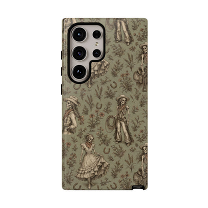 Skeleton Cowgirl Toile Tough Case