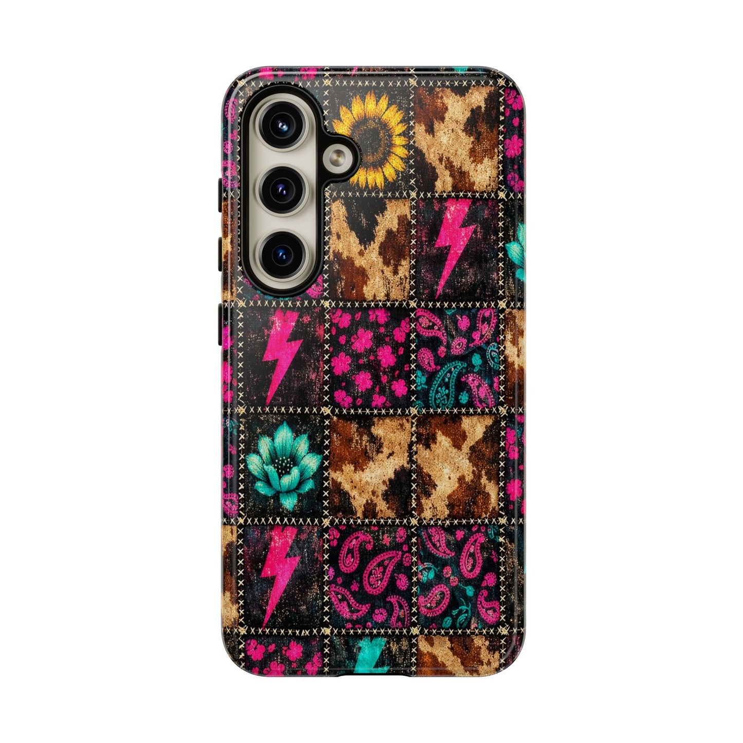 Neon Patchwork Tough Case