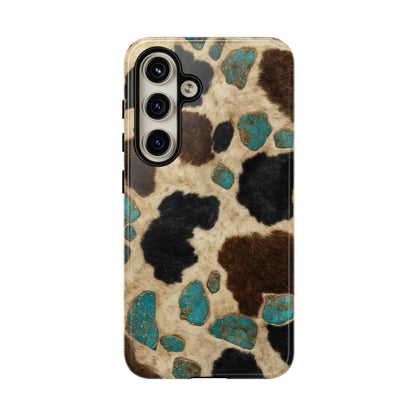 Turquoise Cowhide Tough Case