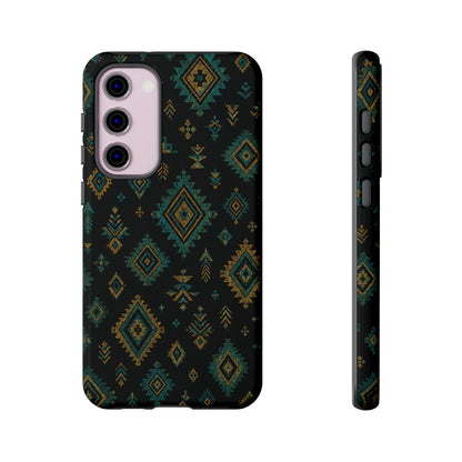 Turquoise Gold Aztec Tough Case