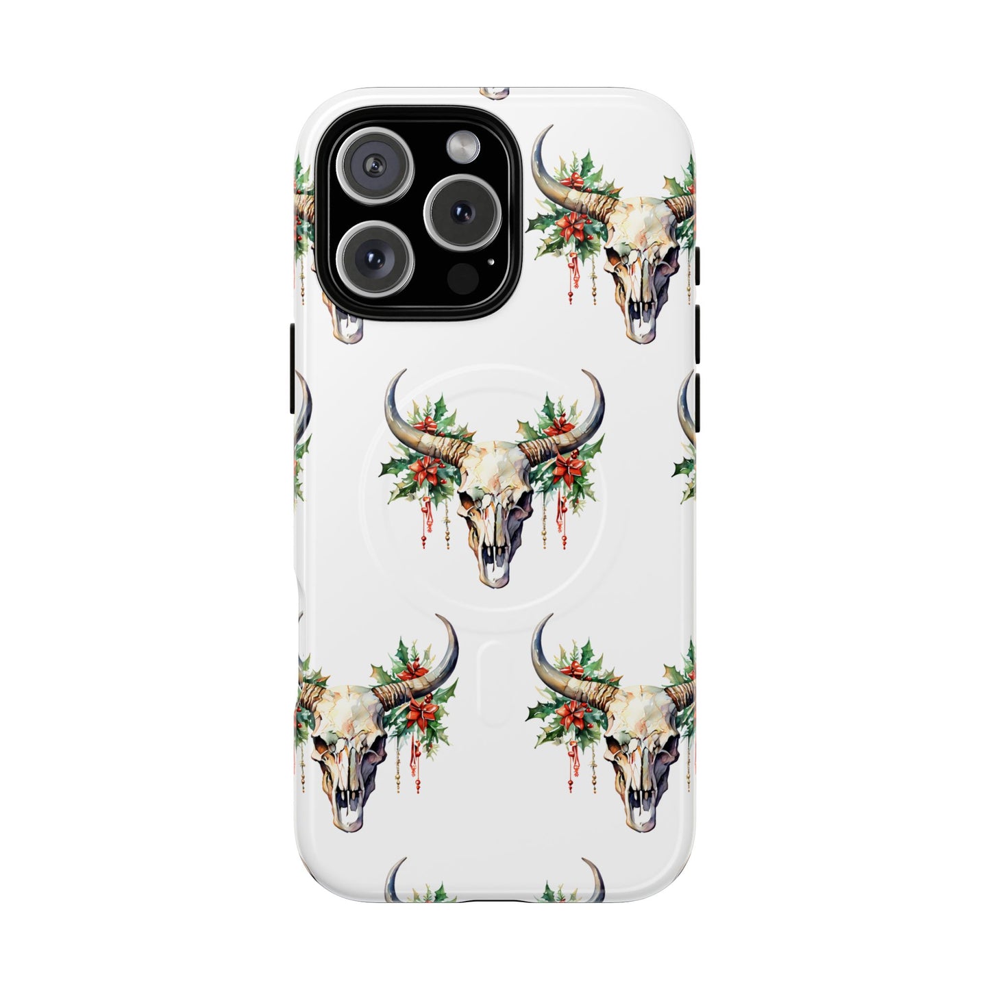 Christmas Bull Skull Magnetic Case