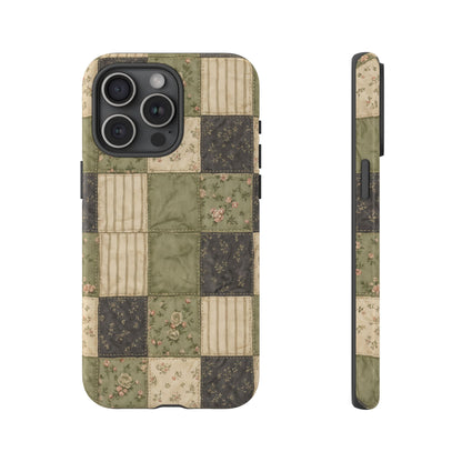 Sage Floral Patchwork Tough Case