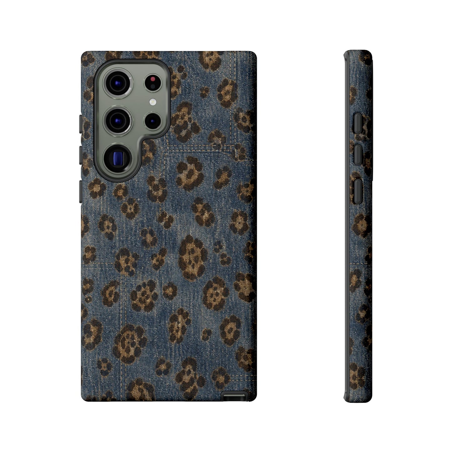 Denim Leopard Tough Case